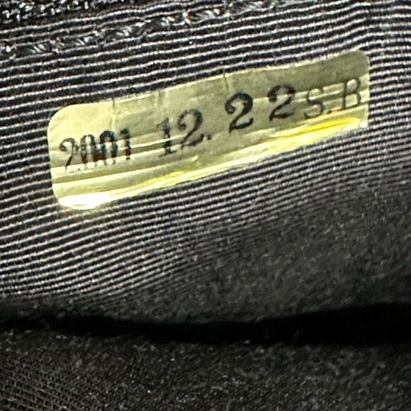 💯Authentic Chanel Cream & Black Patent Leather & Knit Quilted Bowler Bag🍀 - Picture 8 of 17